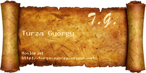 Turza György névjegykártya