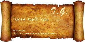 Turza György névjegykártya